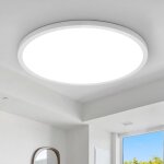 Plafonnier led plat, 28w 2500lm plafonnier rond 6000k blanc froid, plafonnier ultra fin pour salon, salle ...