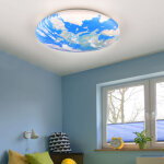 Reality leuchten - plafonnier led rond lampe de salon en globe, m�tal, 1x led 15w 500lm 3000k blanc chaud, ...