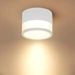 Plafonnier led spot 12w 3000k rond blanche blanc chaud plafonnier salon aluminium �10cm luminaire spots ...