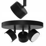 Plafonnier led spot black gx53 lampe moderne polonaise 3 points