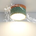 Plafonnier led, spot en bois pour montage en saillie, mini plafonnier vert, lumi�re naturelle 4000k, ...