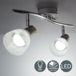 B. k. licht - plafonnier led spots en verre luminaire salon orientable e14 mtal verre clairage plafond ...