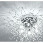 Plafonnier lustres en cristal, 6 lumi�res g9 luminaire plafonnier en cristal, lustre feu d'artifice k9 ...