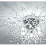 Plafonnier lustres en cristal, 6 lumi�res g9 luminaire plafonnier en cristal, lustre feu d'artifice k9 ...