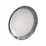 Plafonnier metal / verre nickel