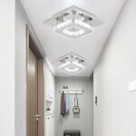 Plafonnier moderne led luminaire de plafond rectangulaire k9 acier inoxydable lustre 1 - tiers lumire ...
