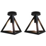 Wottes - plafonnier moderne en mtal lustre suspension gomtrie luminaire clairage abat - jour pour ...