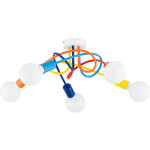 Plafonnier moderne � n?uds multicolores pour chambre d'enfant 5xe27 15w drago alfa