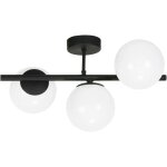 Plafonnier noir avec boules de verre titan 13 - 807