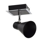 Plafonnier patère orientable gu10 max 11w noir Plafonnier patère orientable gu10 max 11w noir