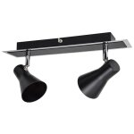 Plafonnier patère orientable gu10 max 2x11w noir Plafonnier patère orientable gu10 max 2x11w noir