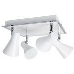 Plafonnier patère orientable gu10 max 4x11w blanc Plafonnier patère orientable gu10 max 4x11w blanc