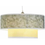 Plafonnier polyester 46x46x25 palmiers vert