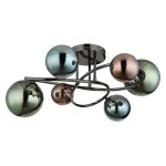 Globo lighting - plafonnier lampe de salon lampe de salle  manger en verre, mtal gris, led 6x 3, 5w ...