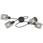 Plafonnier salon spot de plafond m�tal noir 4 lampes l 79 cm