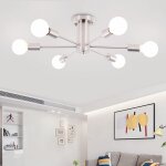 Plafonnier semi - encastr�, plafonnier � 6 t�tes, lustre moderne sputnik, luminaire suspendu du milieu ...