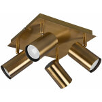 Plafonnier spots orientables spots de plafond cuisine lampe de salon r�tro 4 flammes, en m�tal en laiton ...