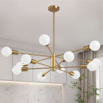 Plafonnier spoutnik 12 t�tes, lustre, ampoule non incluse, luminaire pour cuisine, chambre, salon, hauteur ...