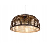 Plafonnier suspendu en rotin et bambou style loft, grand mod�le, noir