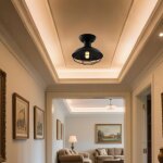 Plafonnier vintage plafonnier en m�tal noir e27 lampe cr�ative industrielle 32. 29 - 129. 17 sq ft