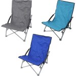 Defibrico - chaise pliante de plage bleu et gris en acier mod. eraclea Defibrico - chaise pliante de plage bleu et gris en acier mod. eraclea