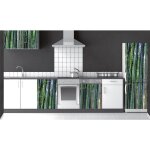 Plage - sticker mural décoratif forêt de bambou, 59, 5 cm x 180 cm, photo pour décorer réfrigérateur, ... Plage - sticker mural décoratif forêt de bambou, 59, 5 cm x 180 cm, photo pour décorer réfrigérateur, ...