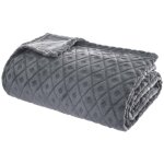 Atmosphera - plaid 3d en flanelle à motif diamant relief gris 180 x 230 cm ? créateur d'intérieur Atmosphera - plaid 3d en flanelle à motif diamant relief gris 180 x 230 cm ? créateur d'intérieur