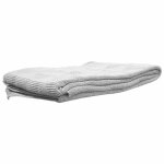 Meubletmoi - plaid b�b� tricot en coton gris clair 100 x 150 cm - trixie 6767