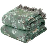 Plaid boh�me pour lit - couette rustique ultra douce en coton - couverture d'automne � imprim� floral ...