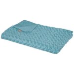 Les tendances - plaid bouclette fausse fourrure bleu orage 120x160cm - atmosphera cr�ateur d'int�rieur ...