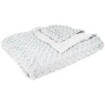 Atmosphera - plaid gris clair fourrure boucl�e 180 x 230 cm