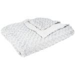 Pegane - plaid, couverture en polyester coloris gris clair - longueur 230 x profondeur 180 x hauteur ...