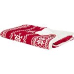 Plaid décoratif à motif noël très doux et réversible rouge et blanc 150 x 200 cm accessoire pour l'hiver ... Plaid décoratif à motif noël très doux et réversible rouge et blanc 150 x 200 cm accessoire pour l'hiver ...