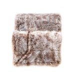 Paris prix - plaid imitation fourrure 'antartic' 180x220cm chocolat