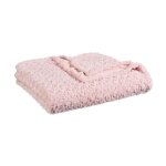 Plaid imitation fourrure 'boucle' 180x230cm rose