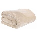 Plaid  nid d'abeille sherpa  180x220cm beige
