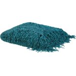 Beliani - plaid tricot ultra doux cocooning vert emeraude 150 x 200 cm pour l'hiver parfaite dcoration ...