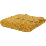 Beliani - plaid ultra doux cocooning jaune 150 x 200 cm pour l'hiver parfait comme jete de canap et ...