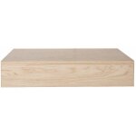Plan de toilette suspendu pour vasque will - 60 cm - ep. 12 cm + equerres invisibles - dcor chne