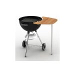 Weber ? plan de travail en bambou pour barbecues � charbon ? surface de 47 / 57 cm ? pliable et l�ger ...