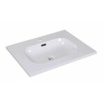 Plan vasque intgr en rsine blanche 60 cm enio