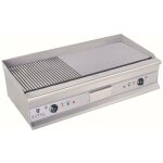 Helloshop26 - plancha �lectrique nervur�e - 100cm - 2 x 3. 2kw acier inox professionnel