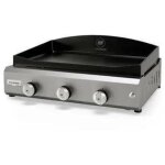 Plancha gaz exclusive amalia 360 inox - 3 br�leurs double paroi - pieds reglables - le marquier