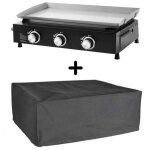 Plancha a gaz - cookingbox - cuenca - 3 br�leurs - surface de cuisson : 61 x 35 cm - cuve en acier