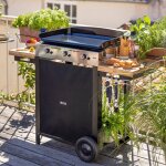 Eno - plancha  gaz sur chariot - combo initial 65 inox
