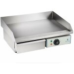 Plancha grill �lectrique lisse 55cm 1 x 3. 0 kw acier inox professionnel jardin barbecue