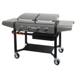 Brasero - plancha margaux gun metal sur chariot équipé - grill et plancha - 4 feux à gaz - jusqu'à 14 ... Brasero - plancha margaux gun metal sur chariot équipé - grill et plancha - 4 feux à gaz - jusqu'à 14 ...