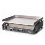 Plancha tonio - plancha  gaz nevada 2 feux - plaque inox et caisson epoxy - nv1
