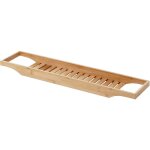 Hhg - planche pour baignoire 622, rack de dépose, support baignoire, bambou 5x67x15cm Hhg - planche pour baignoire 622, rack de dépose, support baignoire, bambou 5x67x15cm