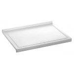 Planche � d�couper (l)480 x (p)375 x (h)45 mm, en plastique blanc, avec bord recourb�